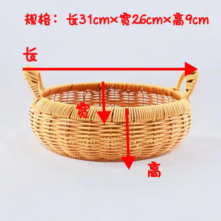 Women's storage basket with handle made of willow Stornfield