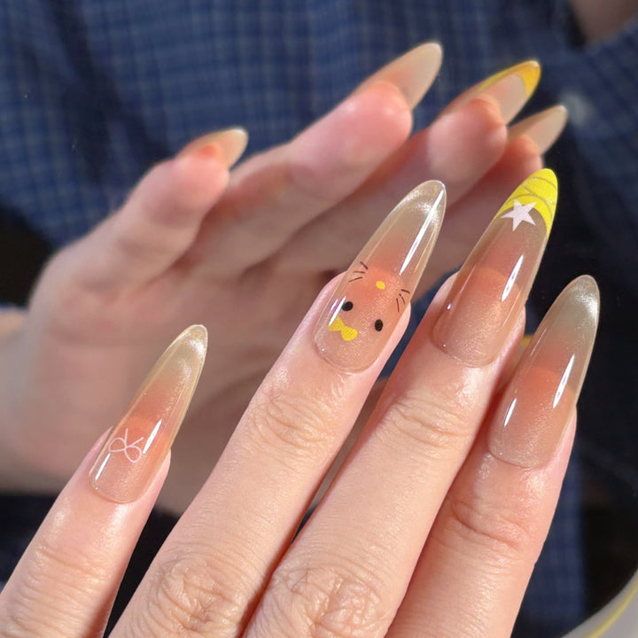 Creative Themed Long Stiletto Press-On Nails Stornfield
