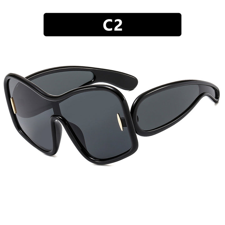 Women’s futuristic sunglasses with extra wide design and protective UV filter Stornfield