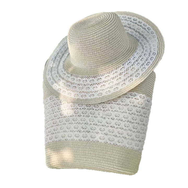 Sun hat with elegant crochet trim Stornfield