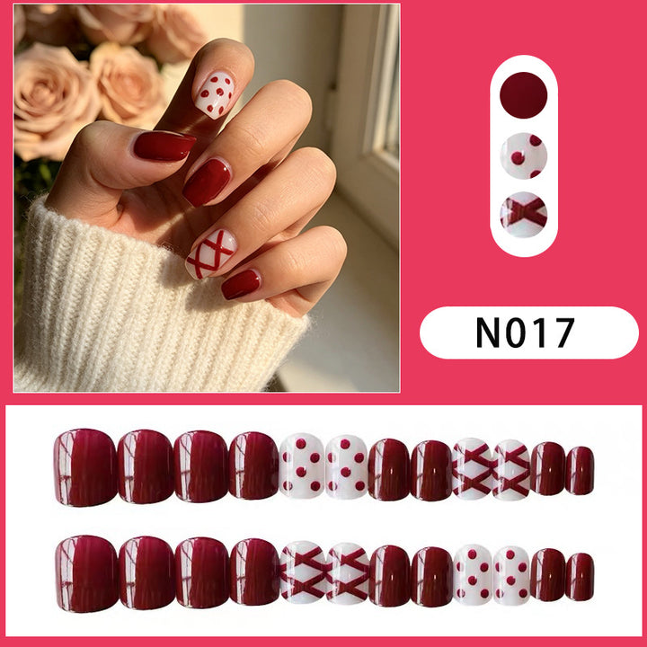 Geometric Pattern Press-On Nail Set