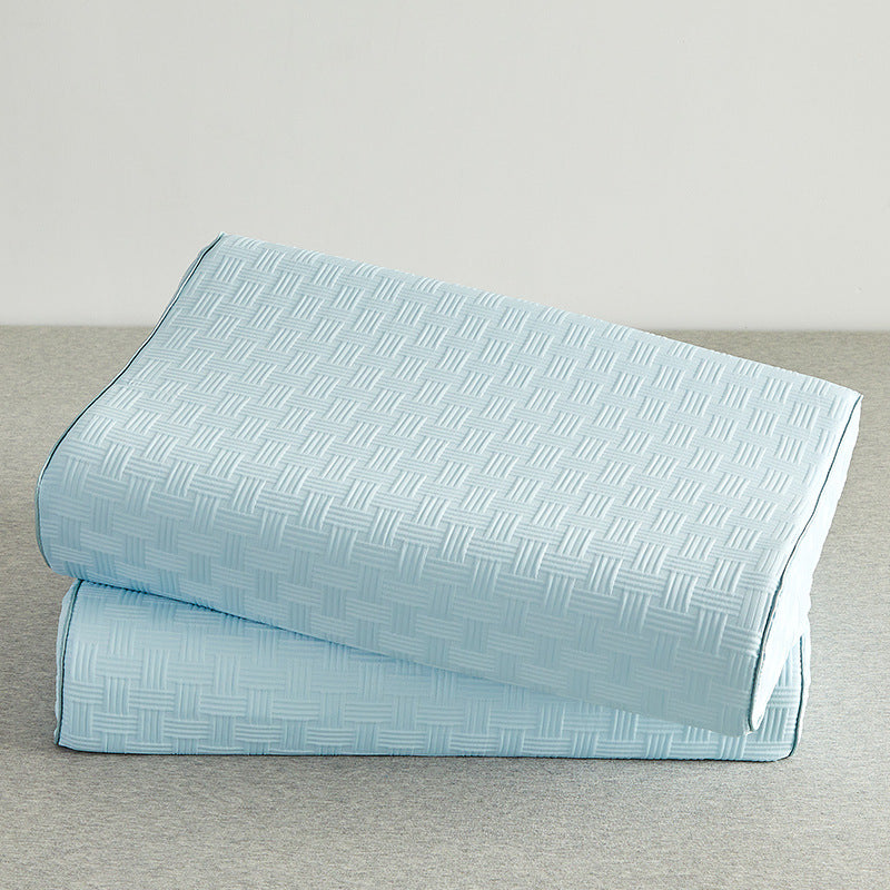 Orthopedic neck support pillow with ergonomic shape and ventilated cover Stornfield