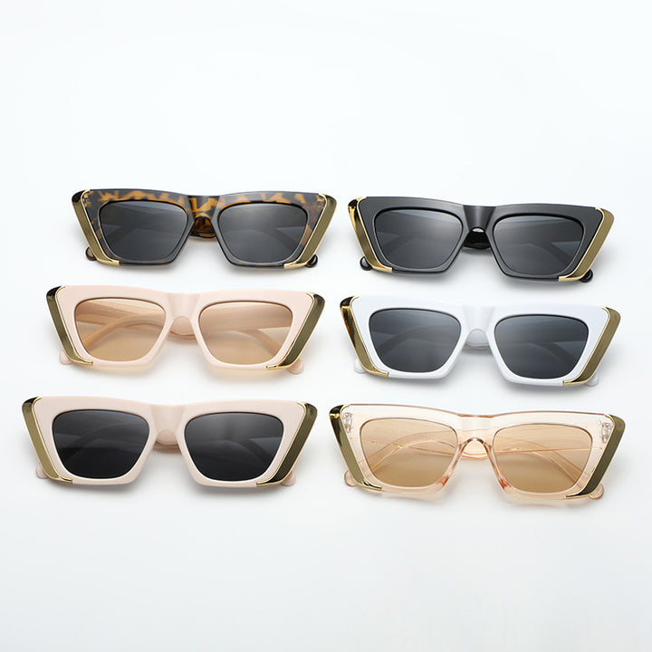 Women's fashionable sunglasses with square frame and luxurious inner lining Stornfield