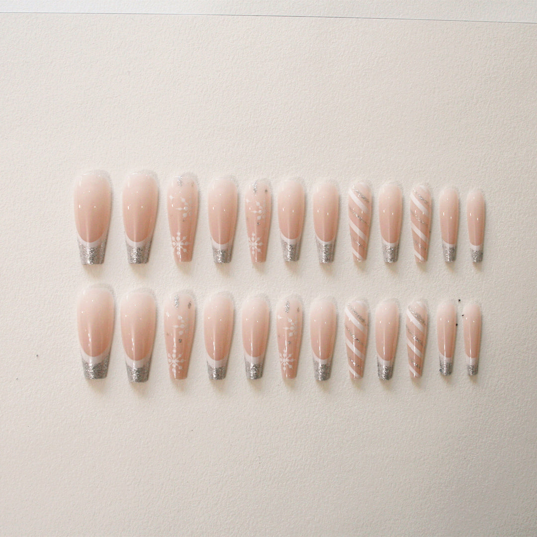 Glamorous nail tips with glitter tips Stornfield