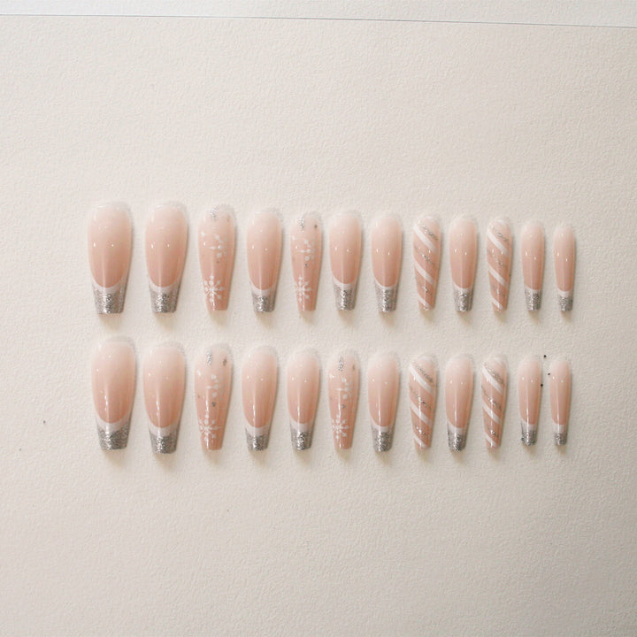 Glamorous nail tips with glitter tips Stornfield