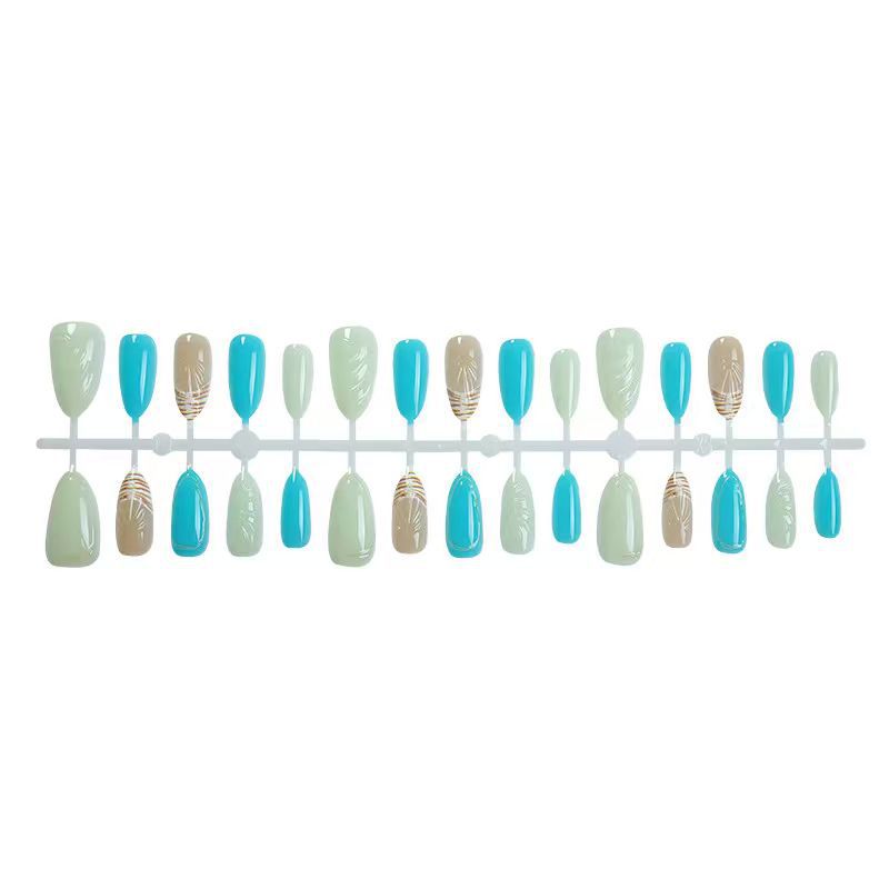 Creative Ocean-Themed Press-On Nail Set