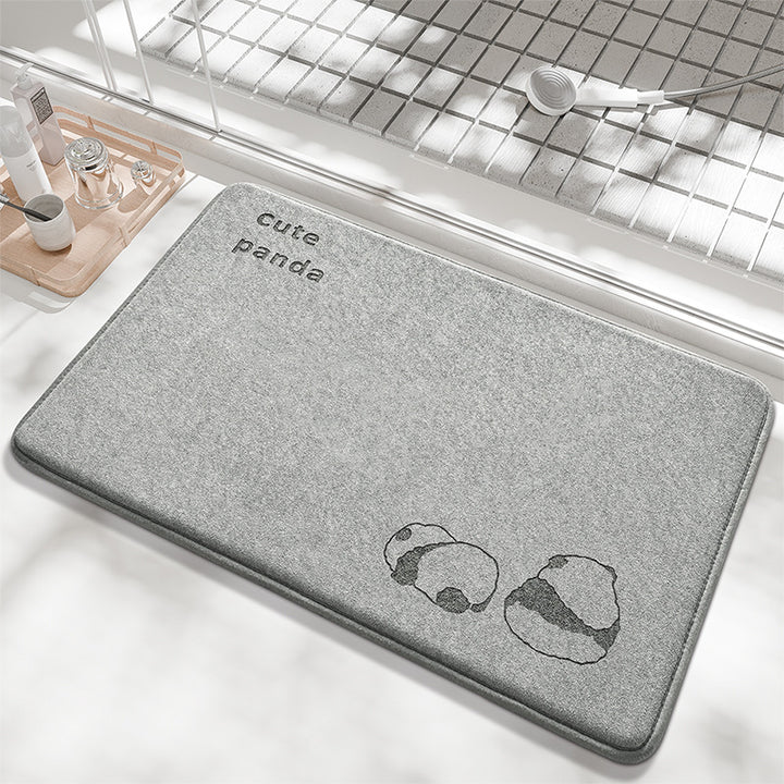 Playful Bunny Design Bath Mat Stornfield