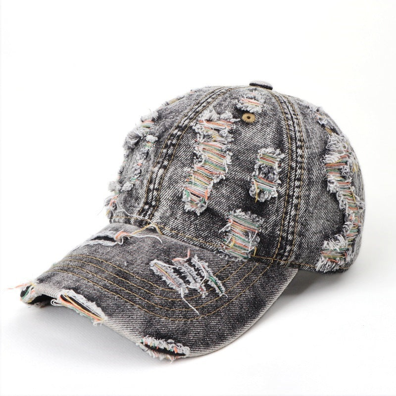 Women's Distressed Denim Baseball Cap Stornfield