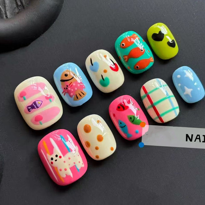 Playful Artistic Nail Art Design Set Stornfield