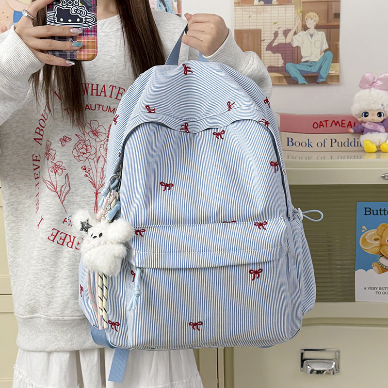 Striped Casual Backpack Stornfield