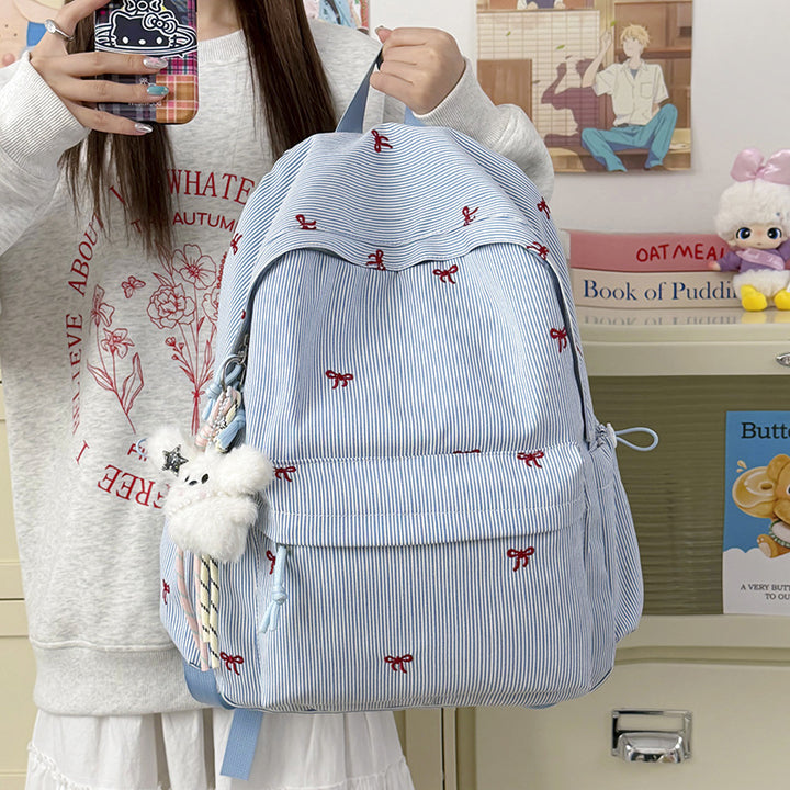 Striped Casual Backpack Stornfield