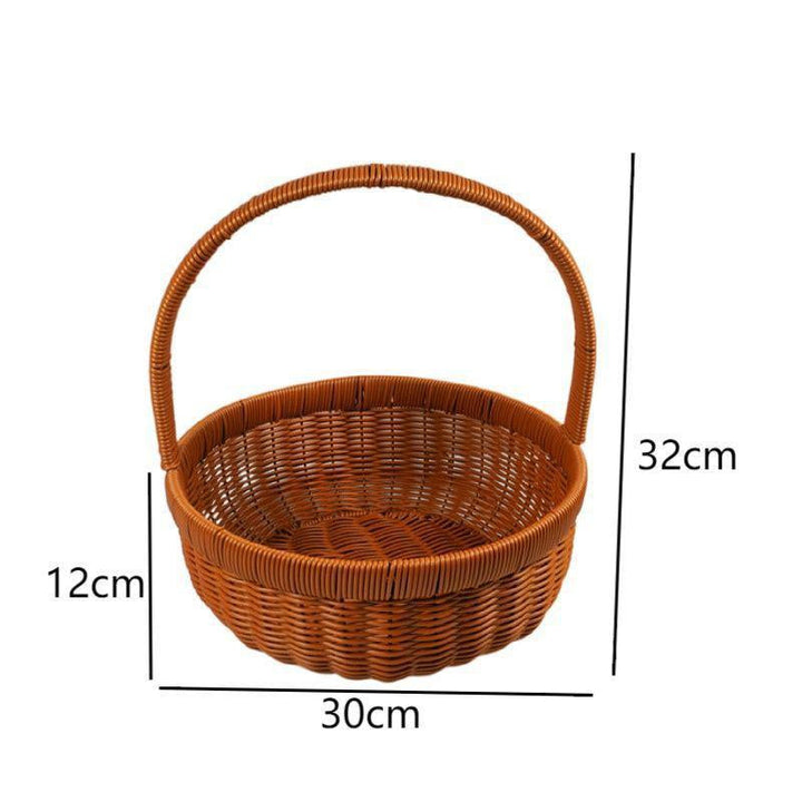 Handwoven Round Wicker Storage Basket Stornfield