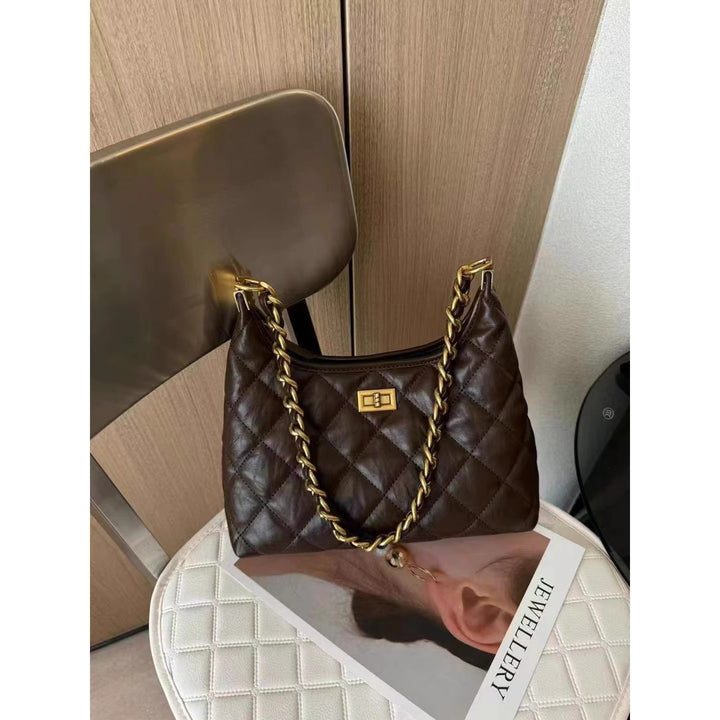 Quilted Chain-Detail Shoulder Bag Stornfield