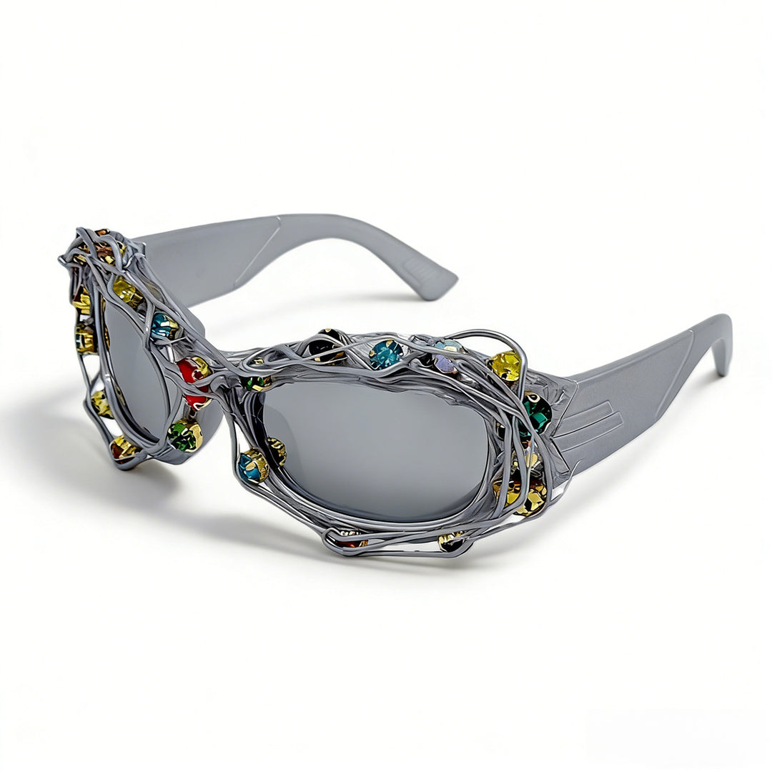 Ladies striking designer sunglasses with rhinestone applications Stornfield