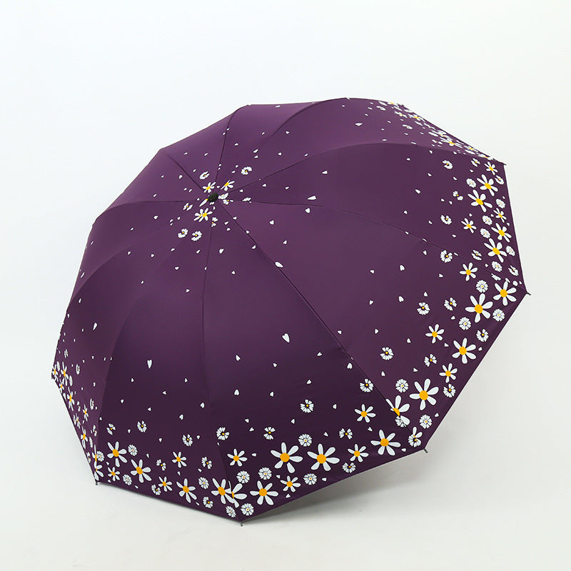 Ladies umbrella with floral design and reinforced frame Stornfield