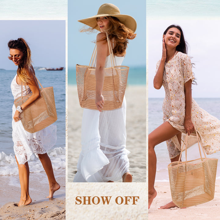 Beach bag in airy mesh design Stornfield