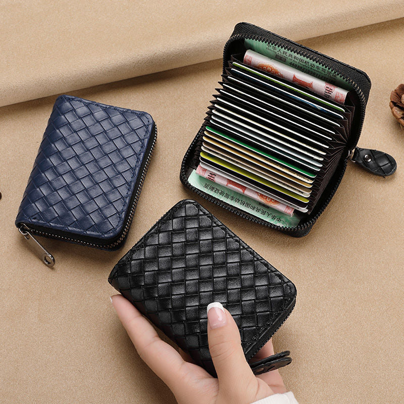 Compact Woven Zippered Card Holder Stornfield