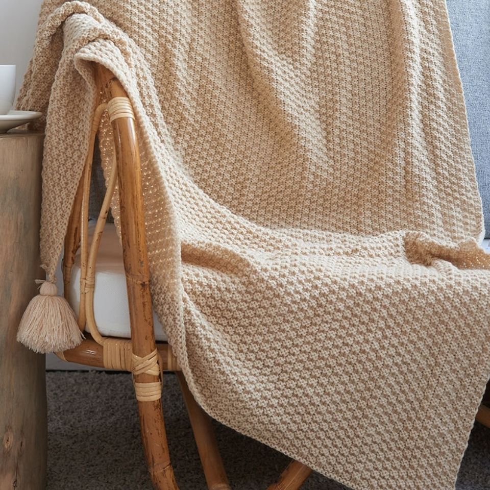 Premium Textured Knit Throw Blanket