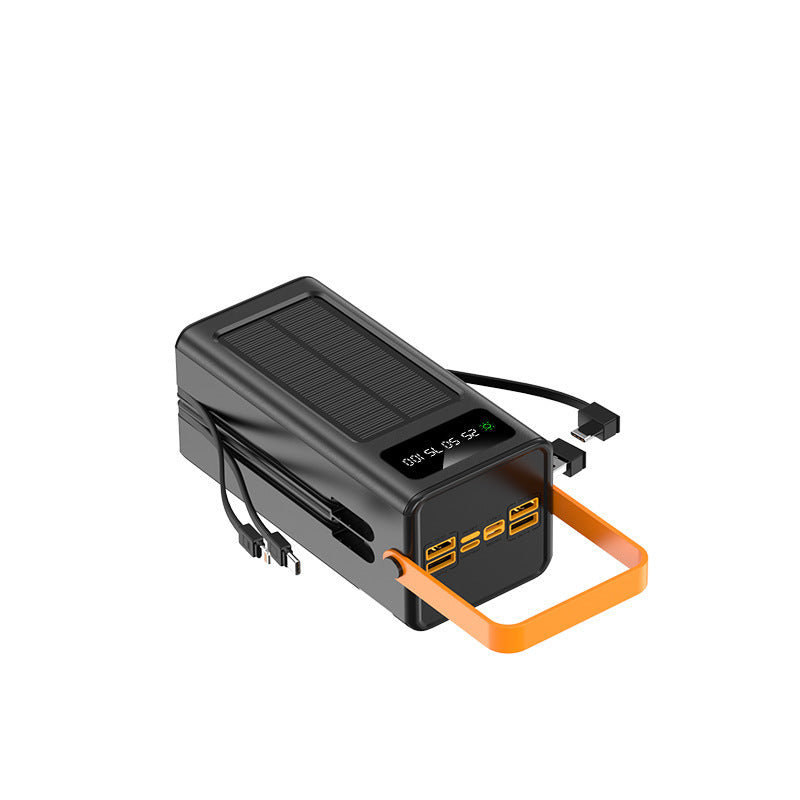 Portable solar-powered power bank with LCD display and ergonomic carrying handle Stornfield