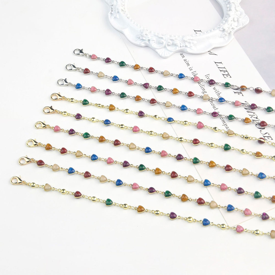 Heart-Shaped Beaded Anklet Stornfield