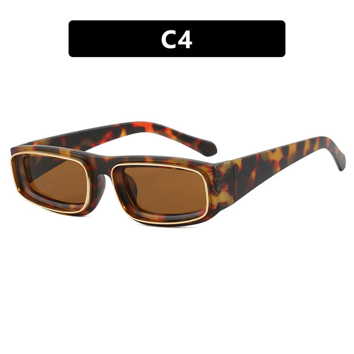 Ladies trendy rectangular sunglasses with elegant color play Stornfield