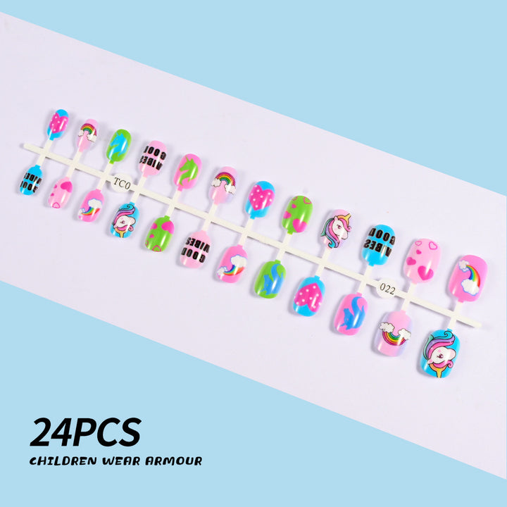 Children's Fun-Themed Press-On Nail Set Stornfield
