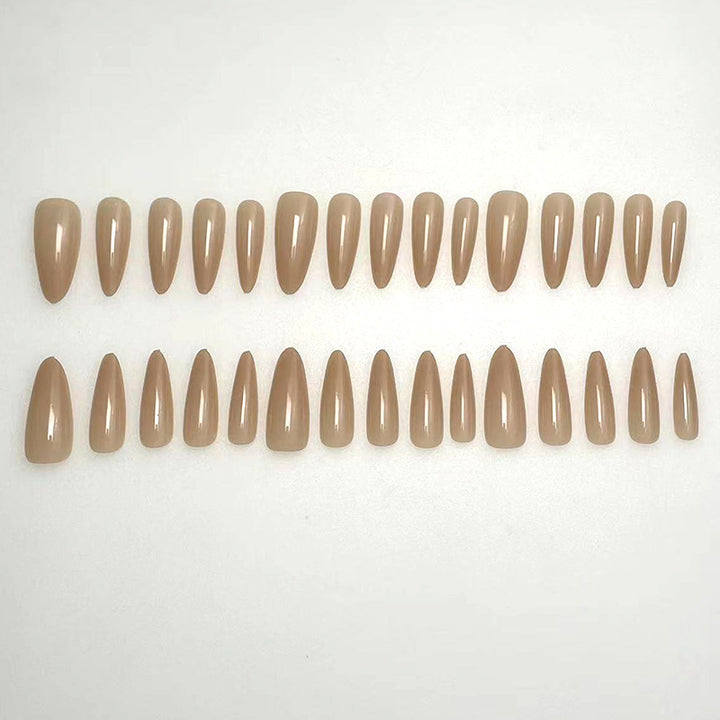 Elegant Glossy Almond-Shaped Acrylic Nails Stornfield