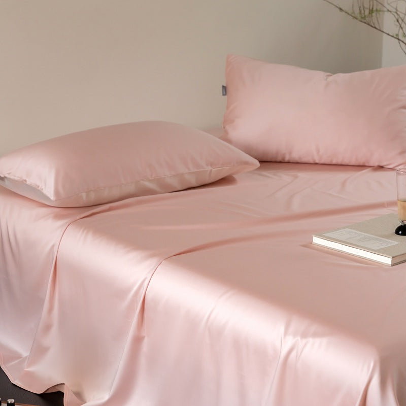 Satin bedding set with pillowcases and extra soft microfiber finish