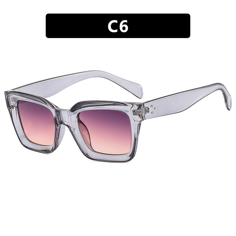Women's fashionable square sunglasses with narrow frame Stornfield