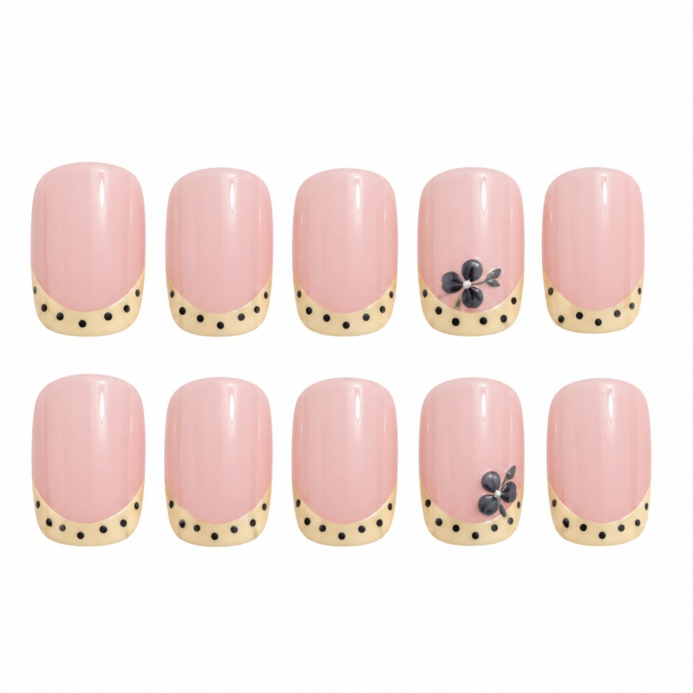 Decorative French Tip Nail Enhancements