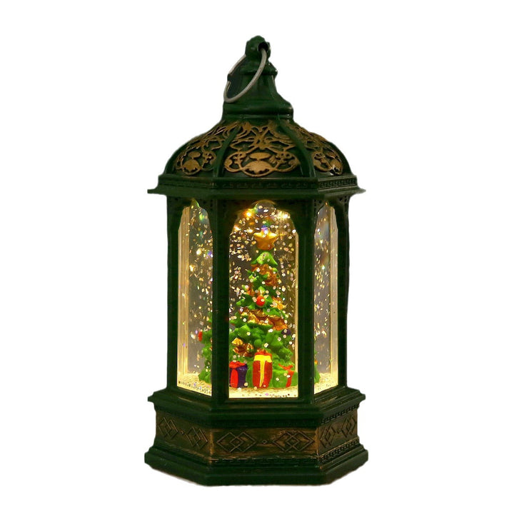 Nostalgic Christmas lantern with moving Santa Claus Stornfield