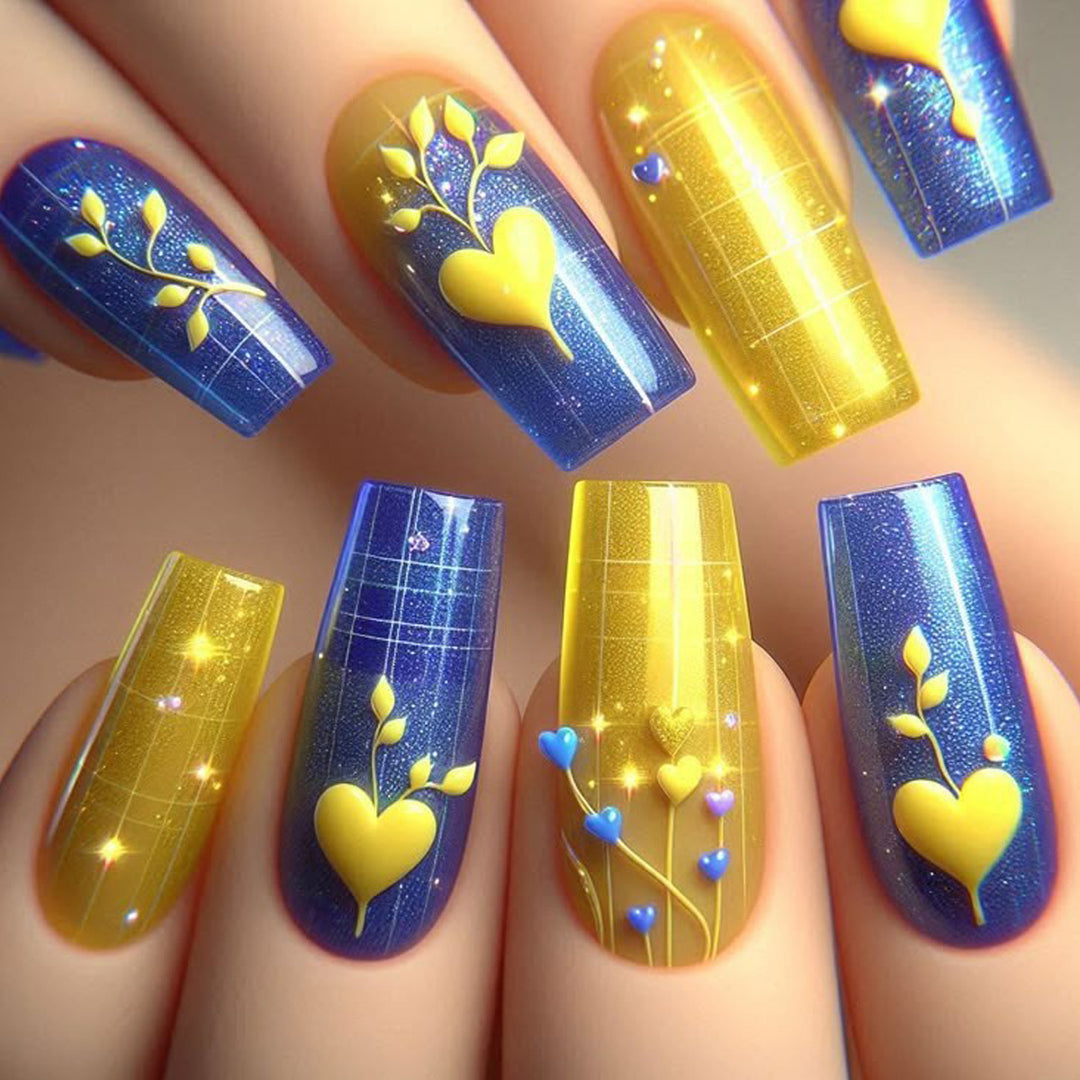 Creative artificial nails with heart design Stornfield
