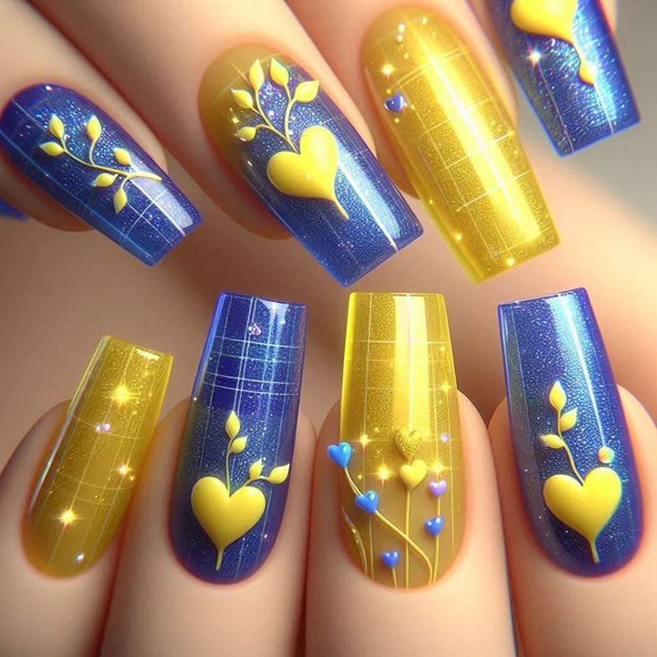 Creative artificial nails with heart design Stornfield