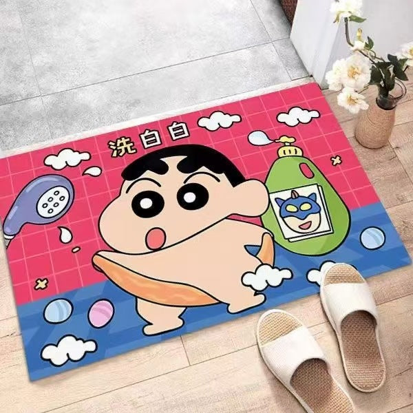 Cartoon-Themed Bathroom Rug