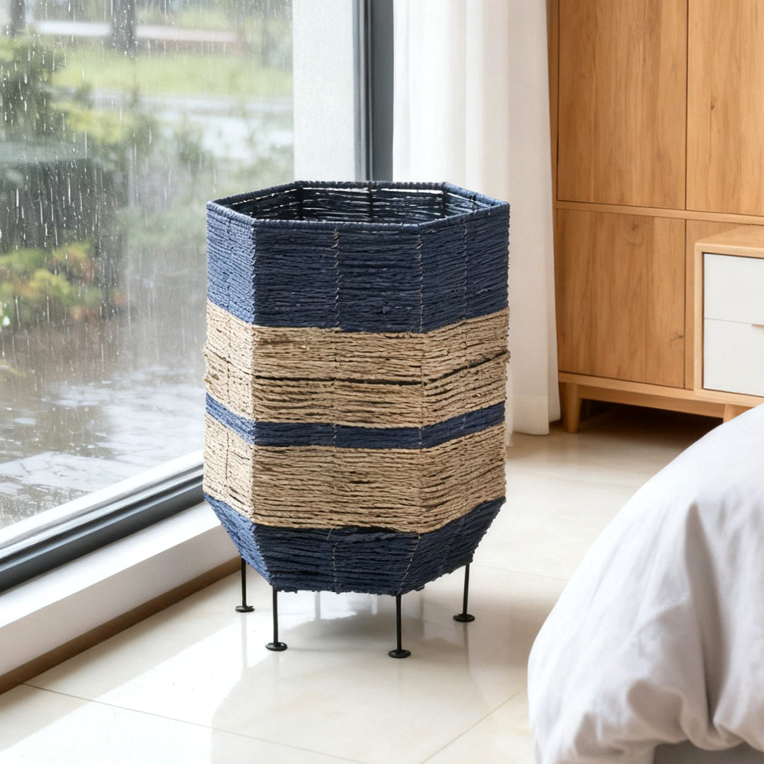 Decorative laundry basket with metal legs Stornfield