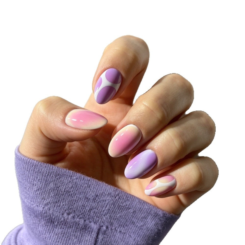 Artificial nails with floral gradient Stornfield