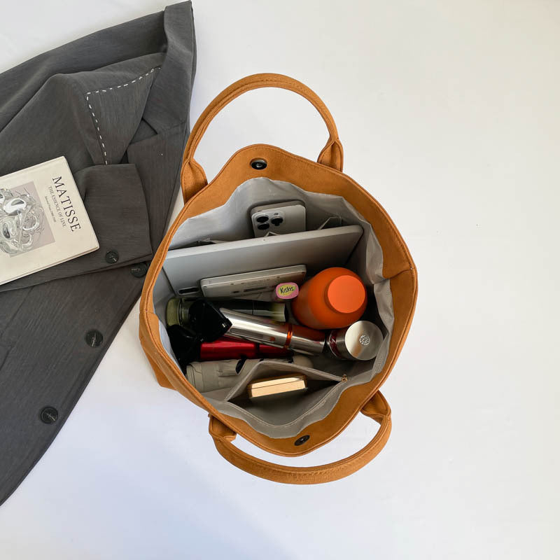 Stylish Faux Suede Tote Bag