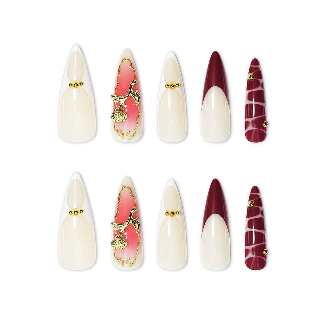 Elegant Decorative Press-On Nail Extensions Stornfield