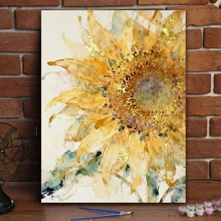 Elegant Sunflower Watercolor Canvas Art Stornfield
