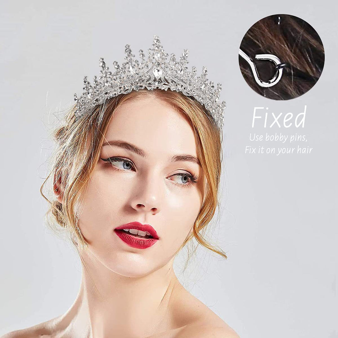 Ladies Rhinestone Tiara with Sparkling Gemstones Stornfield