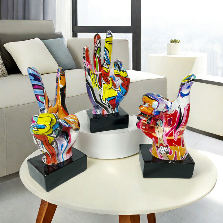 Stylish hand sculptures with colorful design Stornfield