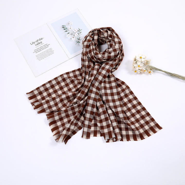 Ladies comfortable check scarf Stornfield