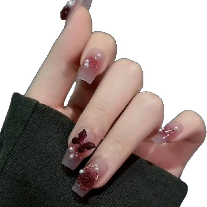 Artificial nail tips with flower pattern Stornfield