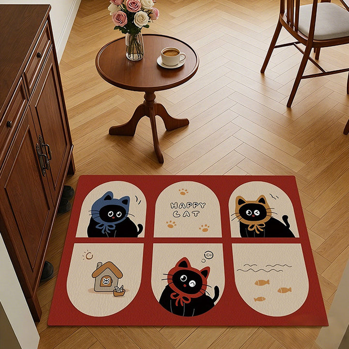 Orange-Themed Bathroom Mat Stornfield
