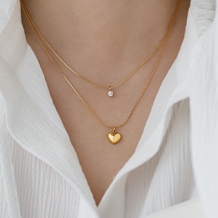 Heart Charm Layered Necklace Stornfield