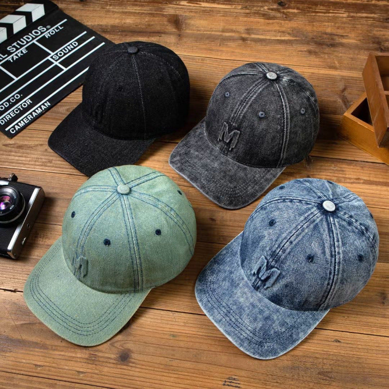 Men's Distressed Denim Baseball Cap Stornfield