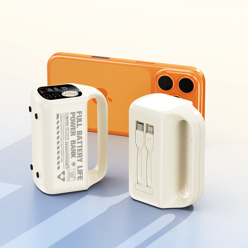 Portable power bank with integrated cable and ergonomic design Stornfield