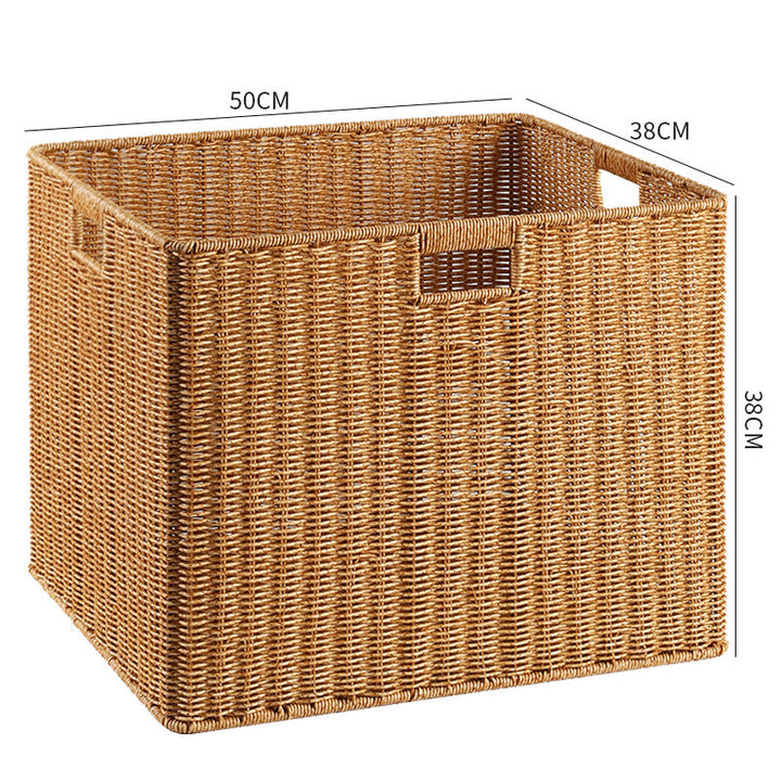 Handcrafted Rectangular Wicker Storage Bin Stornfield