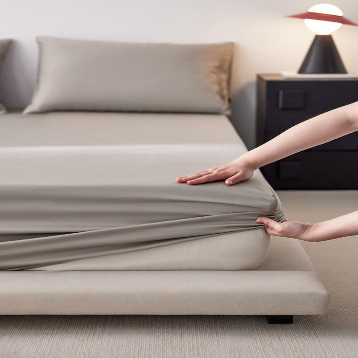 Silky Modal-Blend Deep-Pocket Fitted Sheet Set with 4-Way Stretch and Anti-Slip Elastic