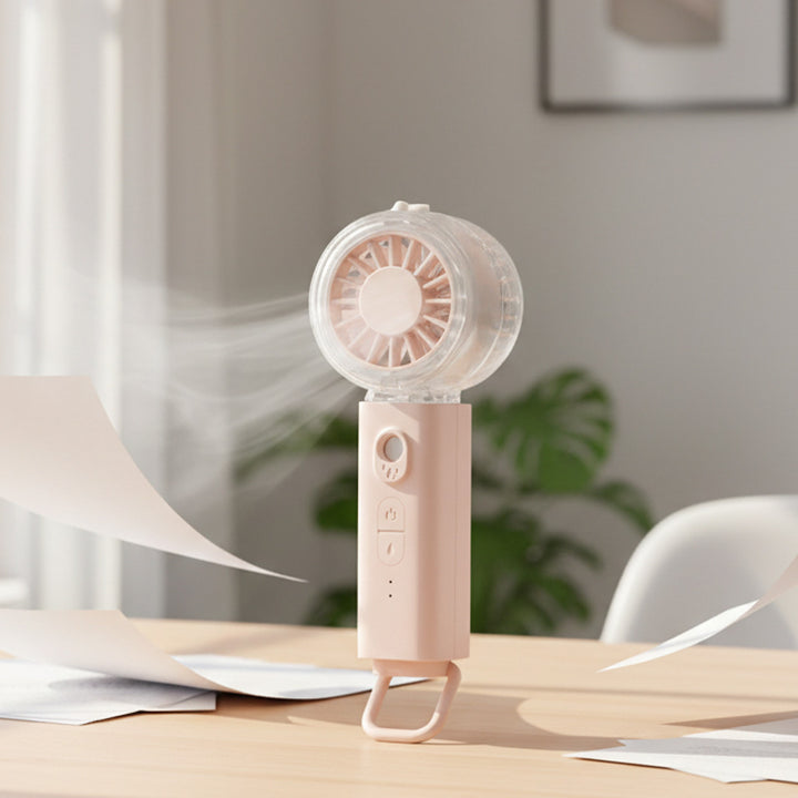 Unisex portable mini fan with spray mist function and USB battery Stornfield
